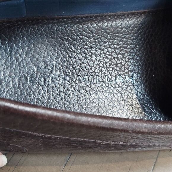 Peter Millar Shetland Leather & Tartan Wool Driving Loafer Sz 8.5 - Picture 9 of 13